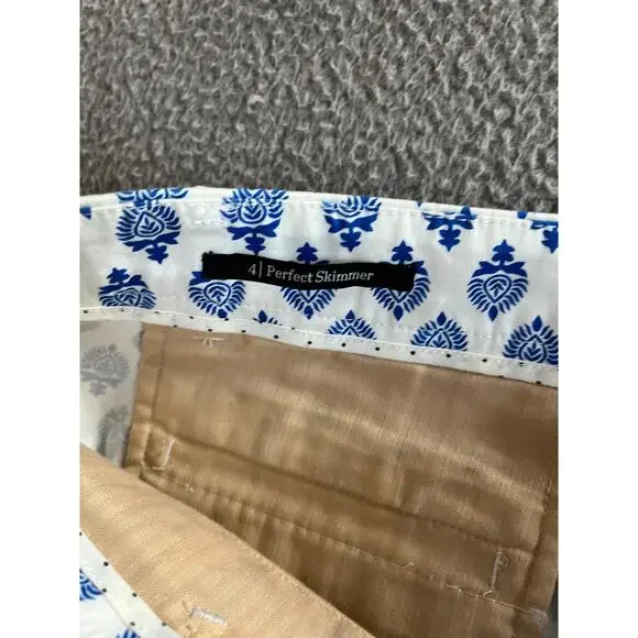 NWT Talbots Perfect Skimmer Pants 4 Small Slim Leg Crop Geometric Beach Classic - Picture 10 of 16